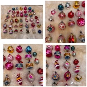 42pcs Vintage Shiny Brite and West Germany Ornaments 3 1/2 dz